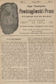 Powściągliwość i Praca : organ Towarzystwa. R. 5, 1902, nr 3