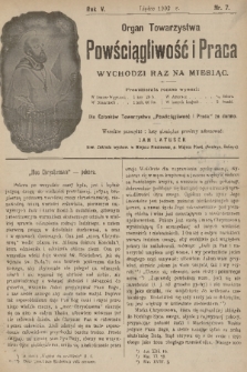 Powściągliwość i Praca : organ Towarzystwa. R. 5, 1902, nr 7
