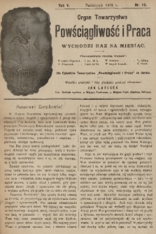 Powściągliwość i Praca : organ Towarzystwa. R. 5, 1902, nr 10
