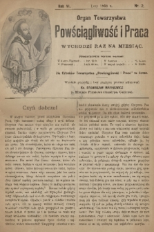 Powściągliwość i Praca : organ Towarzystwa. R. 6, 1903, nr 2
