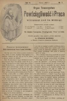 Powściągliwość i Praca : organ Towarzystwa. R. 6, 1903, nr 3