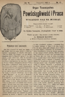 Powściągliwość i Praca : organ Towarzystwa. R. 6, 1903, nr 10