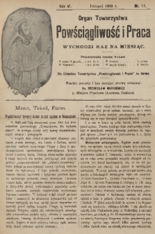 Powściągliwość i Praca : organ Towarzystwa. R. 6, 1903, nr 11