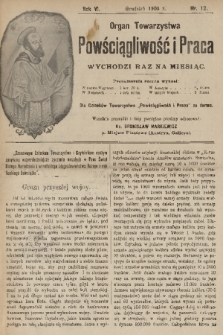 Powściągliwość i Praca : organ Towarzystwa. R. 6, 1903, nr 12