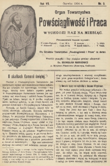 Powściągliwość i Praca : organ Towarzystwa. R. 7, 1904, nr 6