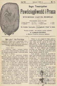 Powściągliwość i Praca : organ Towarzystwa. R. 7, 1904, nr 11