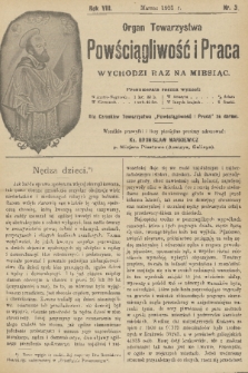 Powściągliwość i Praca : organ Towarzystwa. R. 8, 1905, nr 3