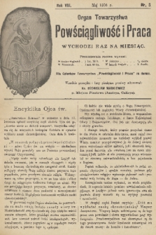 Powściągliwość i Praca : organ Towarzystwa. R. 8, 1905, nr 5