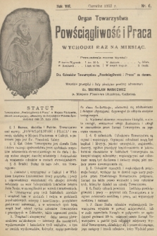 Powściągliwość i Praca : organ Towarzystwa. R. 8, 1905, nr 6