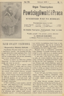Powściągliwość i Praca : organ Towarzystwa. R. 8, 1905, nr 11