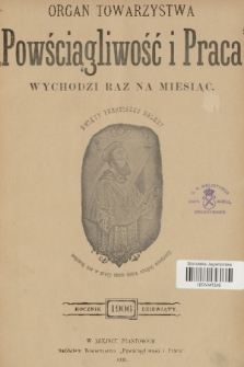 Powściągliwość i Praca : organ Towarzystwa. R. 9, 1906, Spis przedmiotów zawartych w dziewiątym roczniku „Powściągliwość i Praca” za rok 1906