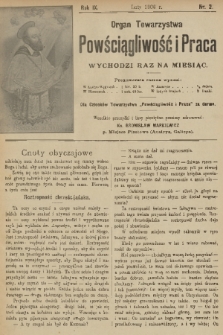 Powściągliwość i Praca : organ Towarzystwa. R. 9, 1906, nr 2