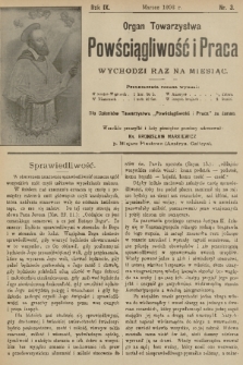 Powściągliwość i Praca : organ Towarzystwa. R. 9, 1906, nr 3