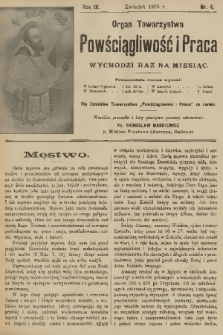 Powściągliwość i Praca : organ Towarzystwa. R. 9, 1906, nr 4