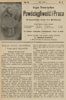 Powściągliwość i Praca : organ Towarzystwa. R. 9, 1906, nr 5