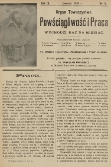 Powściągliwość i Praca : organ Towarzystwa. R. 9, 1906, nr 6