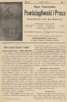 Powściągliwość i Praca : organ Towarzystwa. R. 10, 1907, nr 7