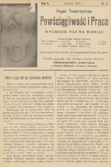 Powściągliwość i Praca : organ Towarzystwa. R. 10, 1907, nr 8