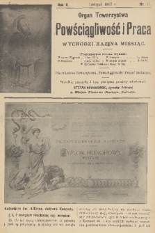 Powściągliwość i Praca : organ Towarzystwa. R. 10, 1907, nr 11