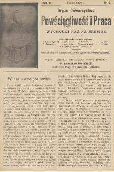 Powściągliwość i Praca : organ Towarzystwa. R. 11, 1908, nr 7
