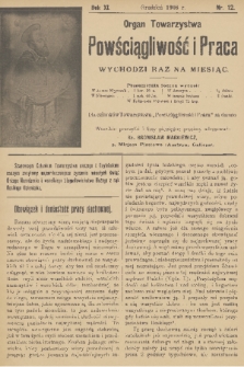 Powściągliwość i Praca : organ Towarzystwa. R. 11, 1908, nr 12