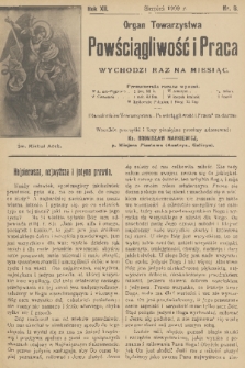 Powściągliwość i Praca : organ Towarzystwa. R. 12, 1909, nr 8