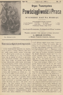 Powściągliwość i Praca : organ Towarzystwa. R. 12, 1909, nr 10