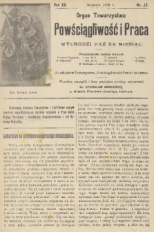 Powściągliwość i Praca : organ Towarzystwa. R. 12, 1909, nr 12