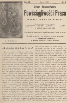 Powściągliwość i Praca : organ Towarzystwa. R. 13, 1910, nr 3