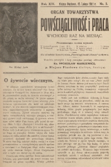 Powściągliwość i Praca : organ Towarzystwa. R. 14, 1911, nr 2