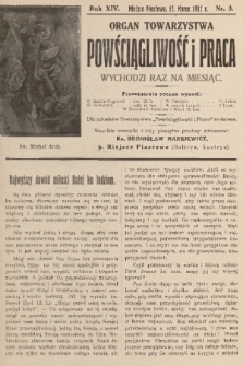 Powściągliwość i Praca : organ Towarzystwa. R. 14, 1911, nr 3