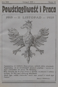 Powściągliwość i Praca : miesięcznik ilustrowany : organ T-wa Św. Michała Archanioła. R. 22, 1928, z. 11