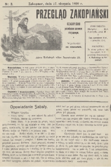Przegląd Zakopiański: czasopismo poświęcone sprawom miejscowym. [R. 1], 1899, nr 3