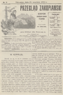 Przegląd Zakopiański: czasopismo poświęcone sprawom miejscowym. [R. 1], 1899, nr 9