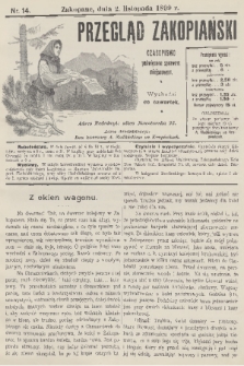 Przegląd Zakopiański: czasopismo poświęcone sprawom miejscowym. [R. 1], 1899, nr 14