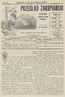 Przegląd Zakopiański: czasopismo poświęcone sprawom miejscowym. [R. 1], 1899, nr 21
