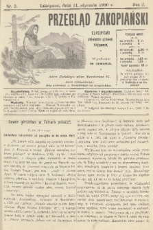 Przegląd Zakopiański: czasopismo poświęcone sprawom miejscowym. R. 2, 1900, nr 2 + dod.