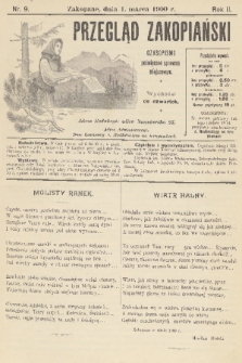 Przegląd Zakopiański: czasopismo poświęcone sprawom miejscowym. R. 2, 1900, nr 9 + dod.