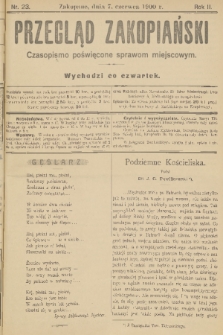 Przegląd Zakopiański: czasopismo poświęcone sprawom miejscowym. R. 2, 1900, nr 23