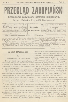 Przegląd Zakopiański: czasopismo poświęcone sprawom miejscowym : organ „Związku Przyjaciół Zakopanego”. R. 2, 1900, nr 42