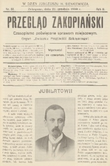 Przegląd Zakopiański: czasopismo poświęcone sprawom miejscowym : organ „Związku Przyjaciół Zakopanego”. R. 2, 1900, nr 51