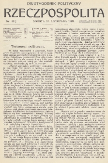 Rzeczpospolita : dwutygodnik polityczny. R. 1, 1909, nr 19