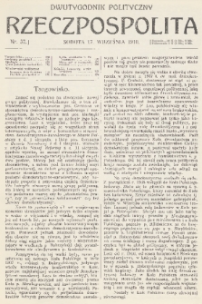 Rzeczpospolita : dwutygodnik polityczny. R. 2, 1910, nr 37