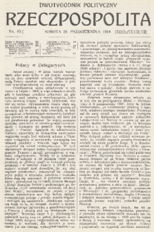Rzeczpospolita : dwutygodnik polityczny. R. 2, 1910, nr 40