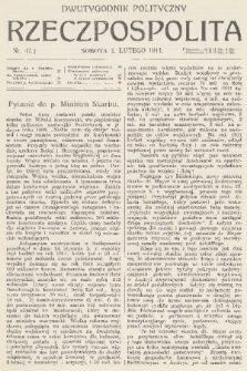 Rzeczpospolita : dwutygodnik polityczny. R. 3, 1911, nr 47