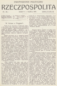 Rzeczpospolita : dwutygodnik polityczny. R. 3, 1911, nr 49
