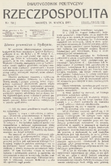 Rzeczpospolita : dwutygodnik polityczny. R. 3, 1911, nr 50
