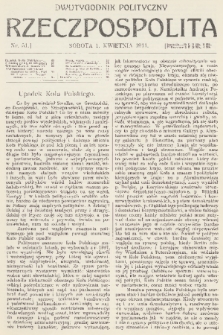 Rzeczpospolita : dwutygodnik polityczny. R. 3, 1911, nr 51
