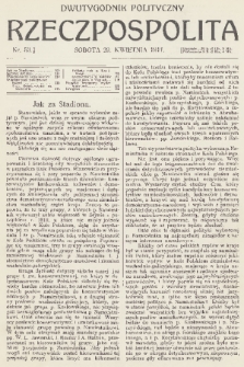 Rzeczpospolita : dwutygodnik polityczny. R. 3, 1911, nr 53