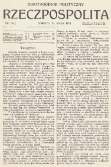 Rzeczpospolita : dwutygodnik polityczny. R. 3, 1911, nr 54